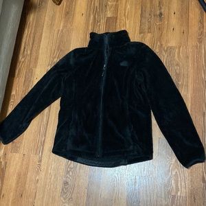 The North Face, black, medium soft zip up jacket